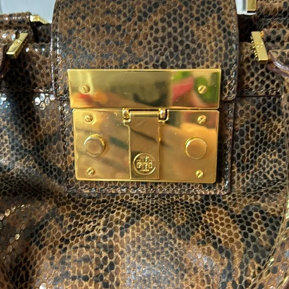 TORY BURCH - Faux Animal Print Shoulder/Handbag - Picture 2 of 12